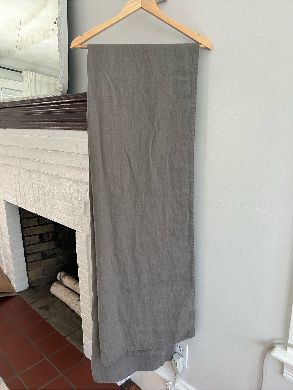 IKEA Gray Linen Curtains (2 panels) 57X98